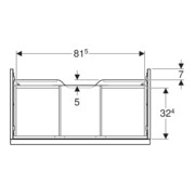 Geberit Waschtischunterschrank iCon 88,8x24,7x47,6cm, Eiche/Griff lava matt-4