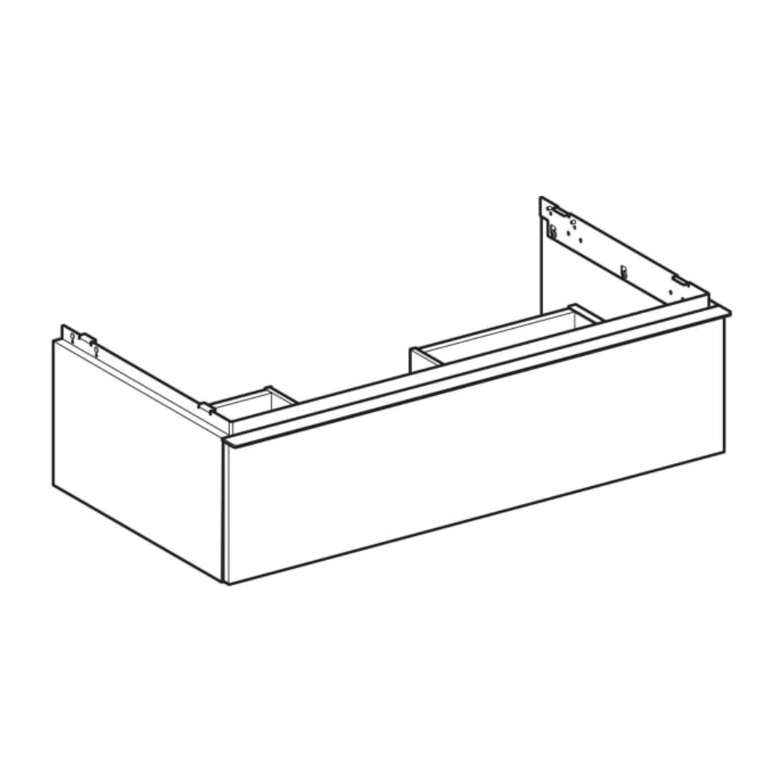 Geberit Waschtischunterschrank iCon 88,8x24,7x47,6cm, lava matt/lava matt
