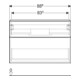 Geberit Waschtischunterschrank iCon 88,8x61,5x47,6cm, 2 L, Eiche/Gr. la. ma