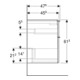 Geberit Waschtischunterschrank iCon 88,8x61,5x47,6cm, 2 L, Eiche/Gr. la. ma