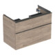 Geberit Waschtischunterschrank iCon 88,8x61,5x47,6cm, 2 L, nuss/Griff la. ma-1