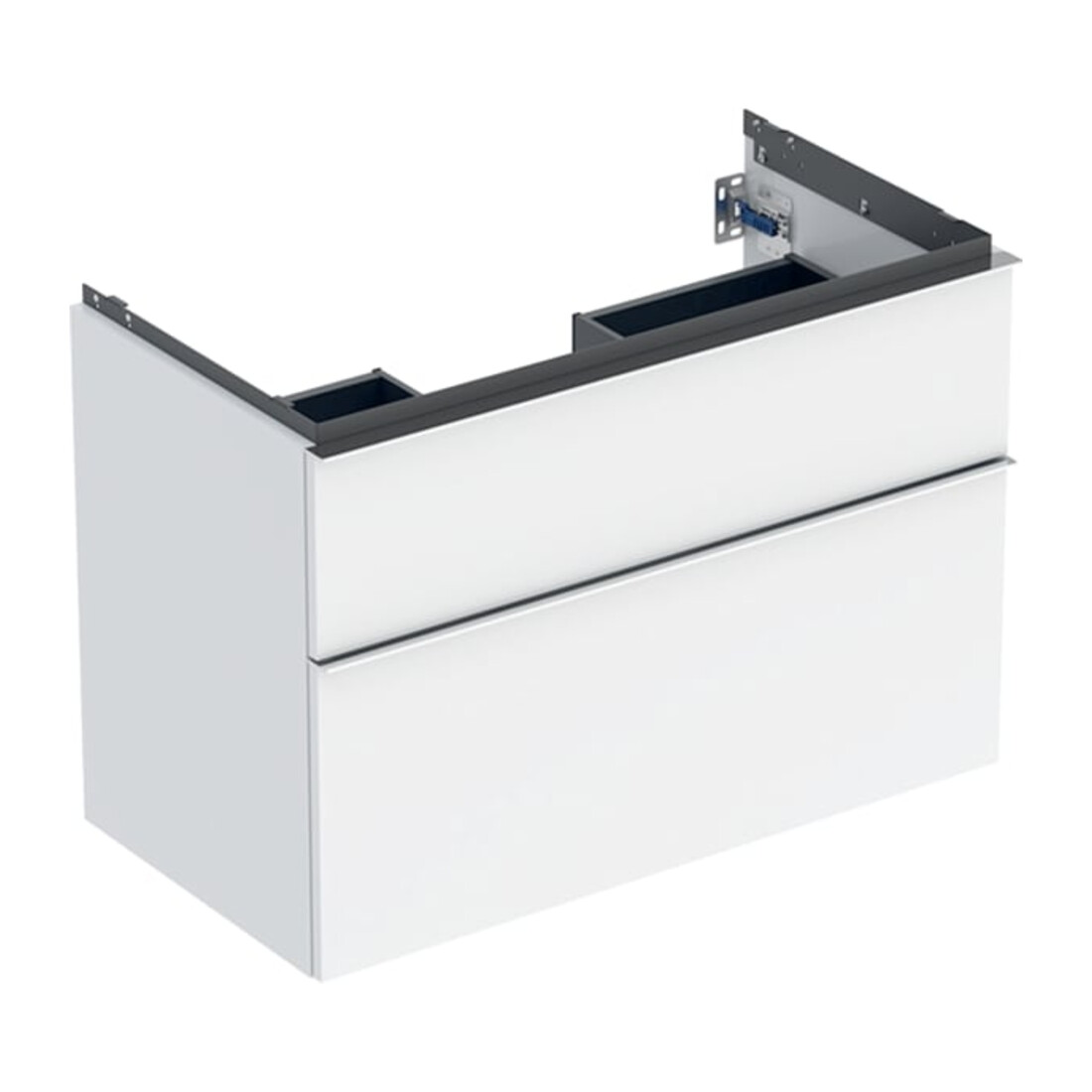 Geberit Waschtischunterschrank iCon 88,8x61,5x47,6cm, 2 L, w/l hgl/Gr. vc