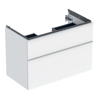 Geberit Waschtischunterschrank iCon 88,8x61,5x47,6cm, 2 L, w/lack. hochgl.