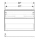 Geberit Waschtischunterschrank iCon 88,8x61,5x47,6cm, 2 Laden, la. m/la. ma