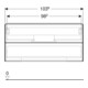 Geberit Waschtischunterschrank One 103,6x50,4x47cm, Eiche/Mela Holz, 2 L