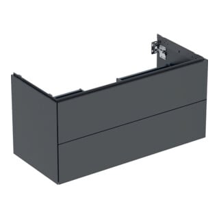 Geberit Waschtischunterschrank One 103,6x50,4x47cm, matt-sw, 2 Schubladen
