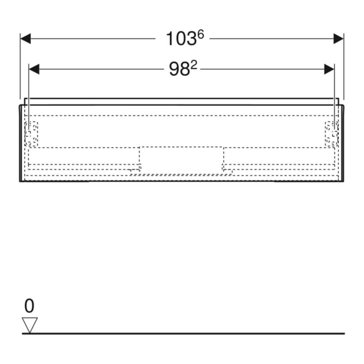 Geberit Waschtischunterschrank One 103,6x50,4x47cm, w/l hochgl., 1 Laden