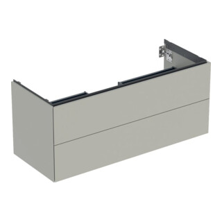 Geberit Waschtischunterschrank One 118,4x50,4x47cm, greige/lackiert m, 2 L