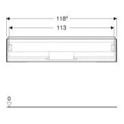Geberit Waschtischunterschrank One 118,4x50,4x47cm, lava/lackiert m, 1 L-5