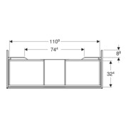 Geberit Waschtischunterschrank One 118,4x50,4x47cm, matt-sw, 1 Schubladen-4