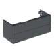 Geberit Waschtischunterschrank One 118,4x50,4x47cm, matt-sw, 2 Schubladen-1
