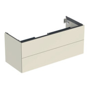 Geberit Waschtischunterschrank One 118,4x50,4x47cm, sand-grau/l hg, 2 Laden