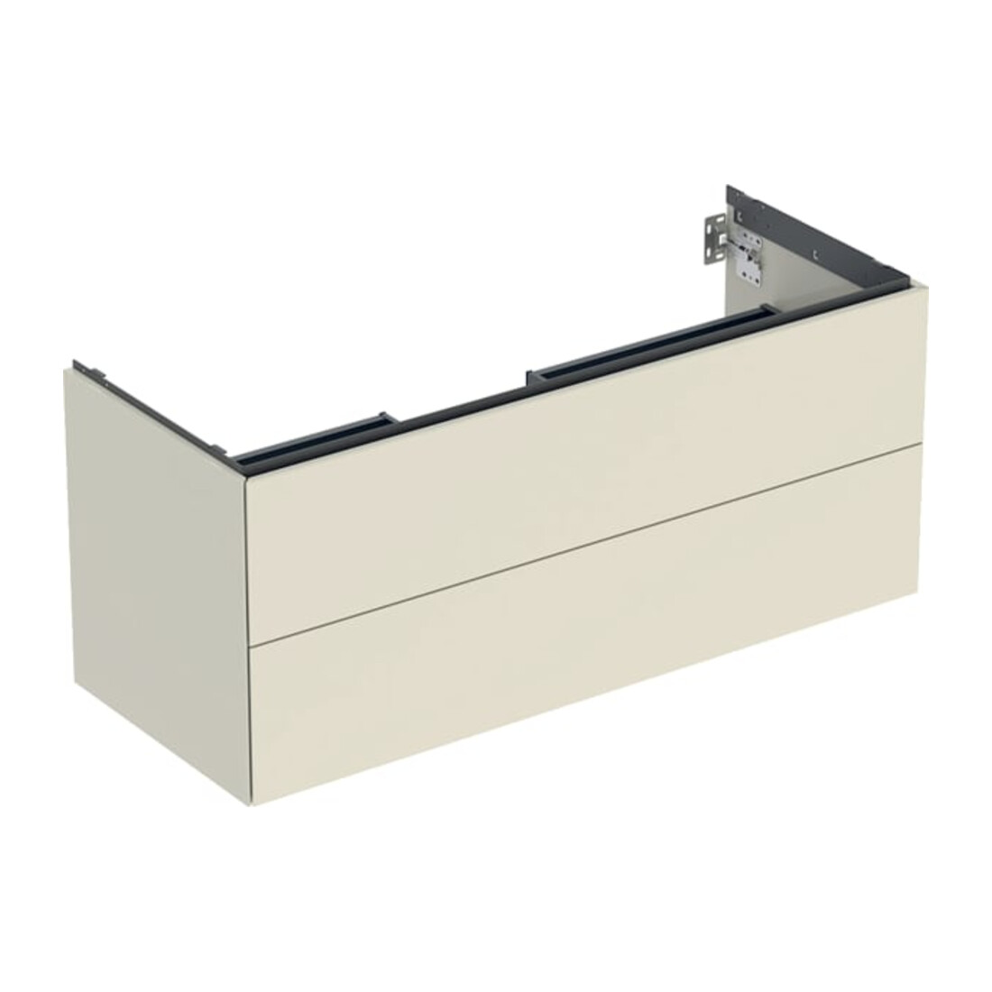 Geberit Waschtischunterschrank One 118,4x50,4x47cm, sand-grau/l hg, 2 Laden