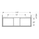 Geberit Waschtischunterschrank One 118,4x50,4x47cm, w/lack. ma, 2 Laden-4