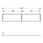 Geberit Waschtischunterschrank One 133,2x50,4x47cm, 2 L, lava/lackiert ma-5