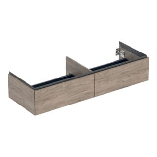 Geberit Waschtischunterschrank One 133,2x50,4x47cm, 2 L, N hick./Mela Holz