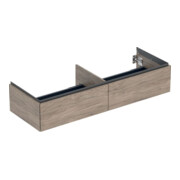 Geberit Waschtischunterschrank One 133,2x50,4x47cm, 2 L, N hick./Mela Holz