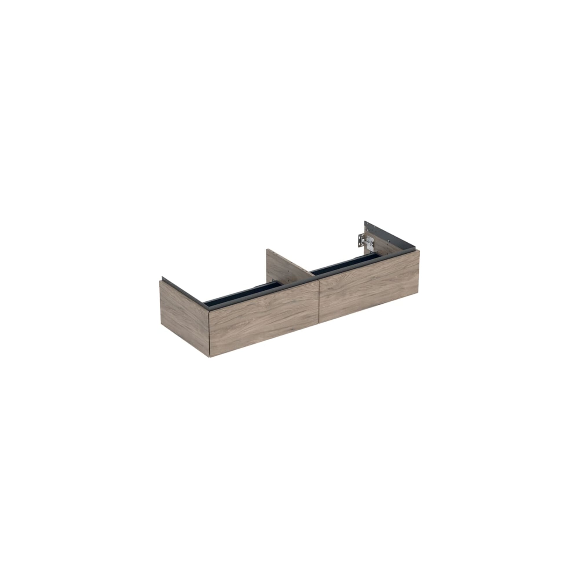 Geberit Waschtischunterschrank One 133,2x50,4x47cm, 2 L, N hick./Mela Holz