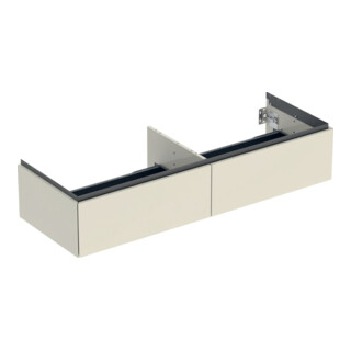 Geberit Waschtischunterschrank One 133,2x50,4x47cm, 2 L, sand-grau/l hg