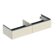 Geberit Waschtischunterschrank One 133,2x50,4x47cm, 2 L, sand-grau/l hg