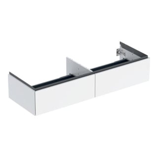 Geberit Waschtischunterschrank One 133,2x50,4x47cm, 2 L, w/lack. hochgl.