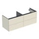 Geberit Waschtischunterschrank One 133,2x50,4x47cm, 4 L, sand-grau/l hg-1