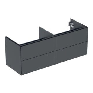 Geberit Waschtischunterschrank One 133,2x50,4x47cm, 4 Laden, matt-schwarz