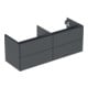 Geberit Waschtischunterschrank One 133,2x50,4x47cm, 4 Laden, matt-schwarz-1