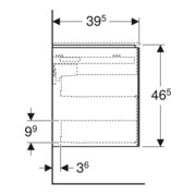 Geberit Waschtischunterschrank One 2 Laden, we. hgl, 104,5x46,5x39,6cm-4