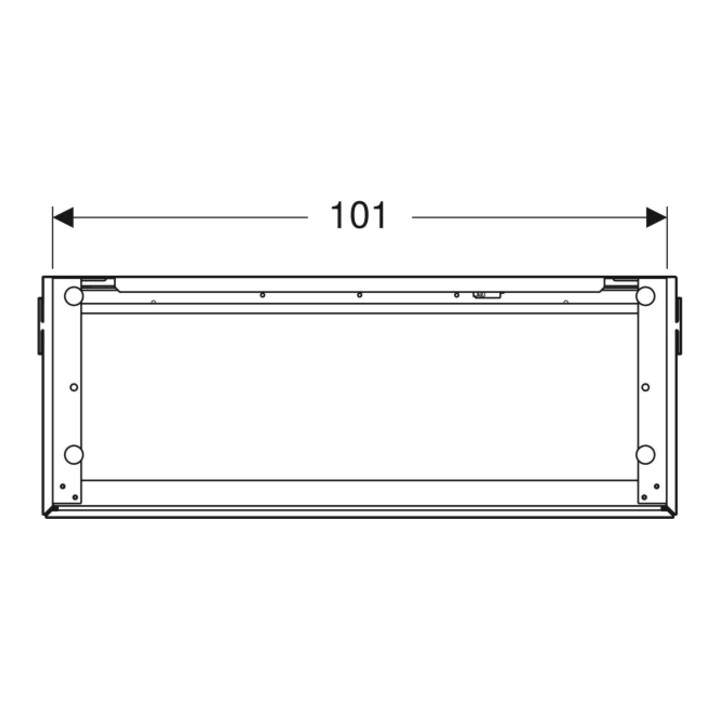 Geberit Waschtischunterschrank One 2 Laden, we. hgl, 104,5x46,5x39,6cm