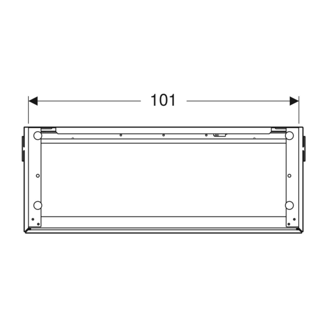 Geberit Waschtischunterschrank One 2 Laden, we. hgl, 104,5x46,5x39,6cm