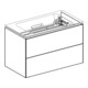 Geberit Waschtischunterschrank One 2 Laden, we. hochglanz, 74,5x46,5x39,6cm-4