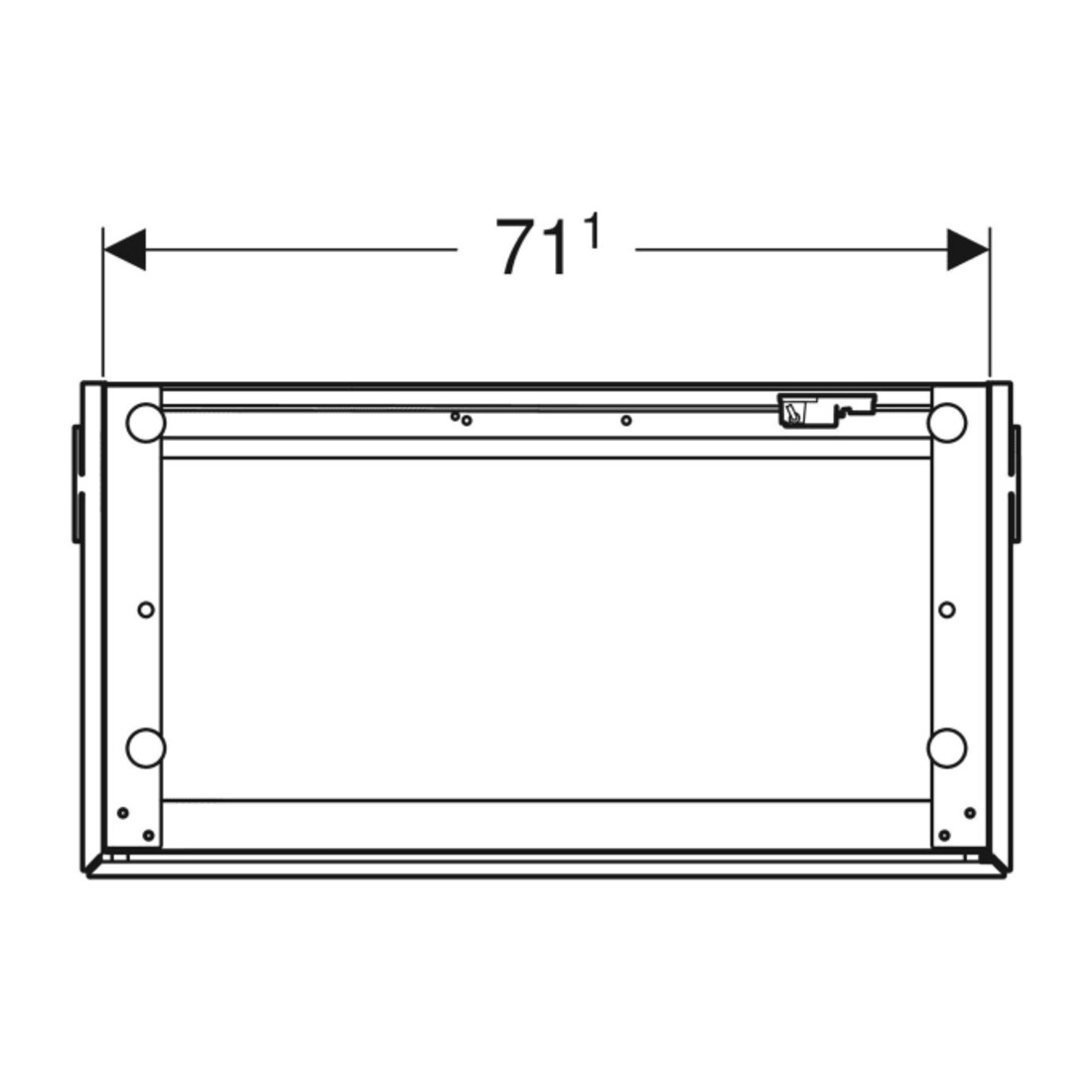 Geberit Waschtischunterschrank One 2 Laden, we. hochglanz, 74,5x46,5x39,6cm