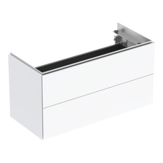 Geberit Waschtischunterschrank One 2 Laden, we. hochglanz, 89,5x46,5x39,6cm