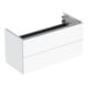 Geberit Waschtischunterschrank One 2 Laden, we. hochglanz, 89,5x46,5x39,6cm-1