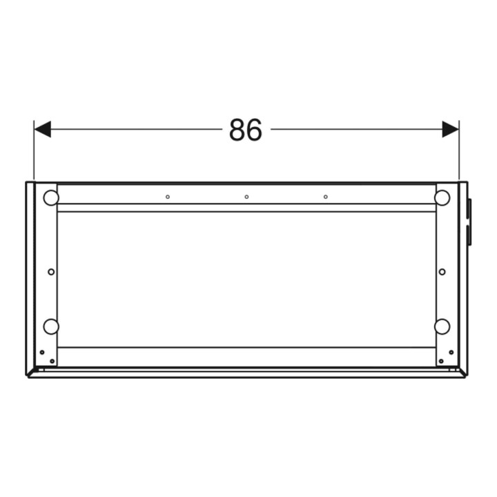 Geberit Waschtischunterschrank One 2 Laden, we. hochglanz, 89,5x46,5x39,6cm