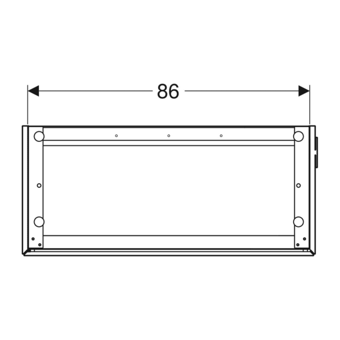 Geberit Waschtischunterschrank One 2 Laden, we. hochglanz, 89,5x46,5x39,6cm