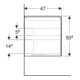 Geberit Waschtischunterschrank One 59,2x50,4x47cm, Eiche/Mela Holz, 2 Laden