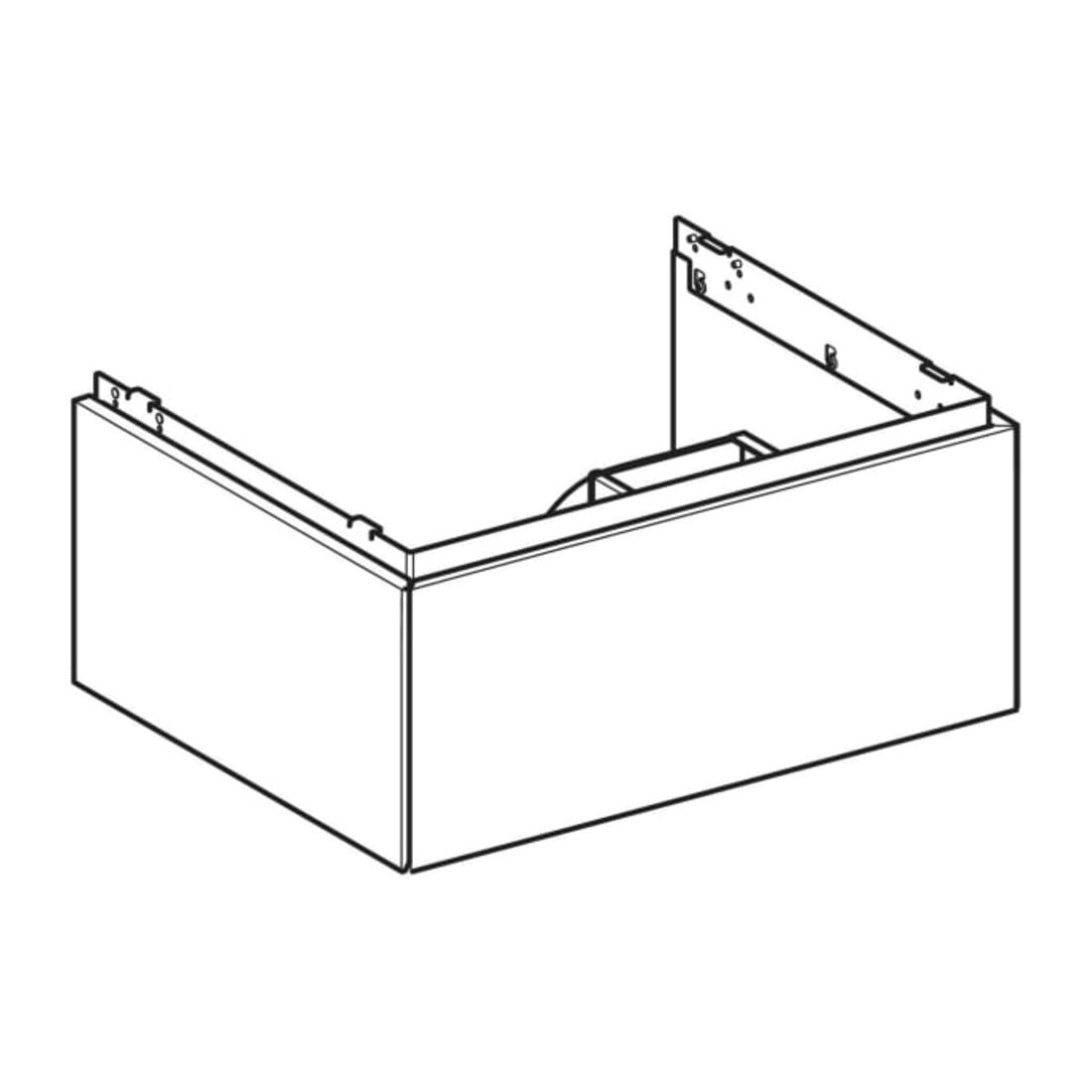 Geberit Waschtischunterschrank One 59,2x50,4x47cm, lava/lackiert m, 1 Laden