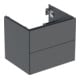 Geberit Waschtischunterschrank One 59,2x50,4x47cm, lava/lackiert m, 2 Laden-1