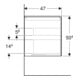 Geberit Waschtischunterschrank One 59,2x50,4x47cm, lava/lackiert m, 2 Laden