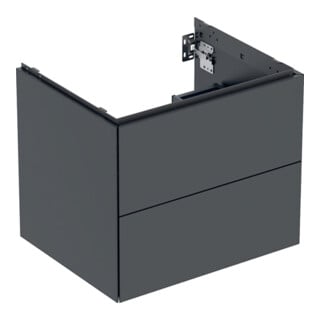 Geberit Waschtischunterschrank One 59,2x50,4x47cm, matt-sw, 2 Schubladen