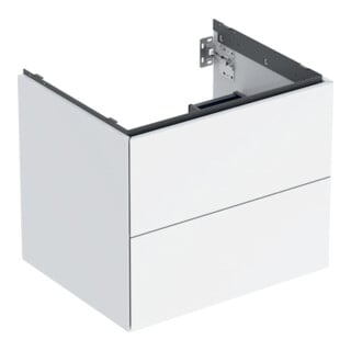 Geberit Waschtischunterschrank One 59,2x50,4x47cm, w/lack. hochgl., 2 Laden