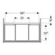 Geberit Waschtischunterschrank One 74x50,4x47cm, Eiche/Mela Holz, 2 Laden