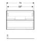 Geberit Waschtischunterschrank One 74x50,4x47cm, Eiche/Mela Holz, 2 Laden