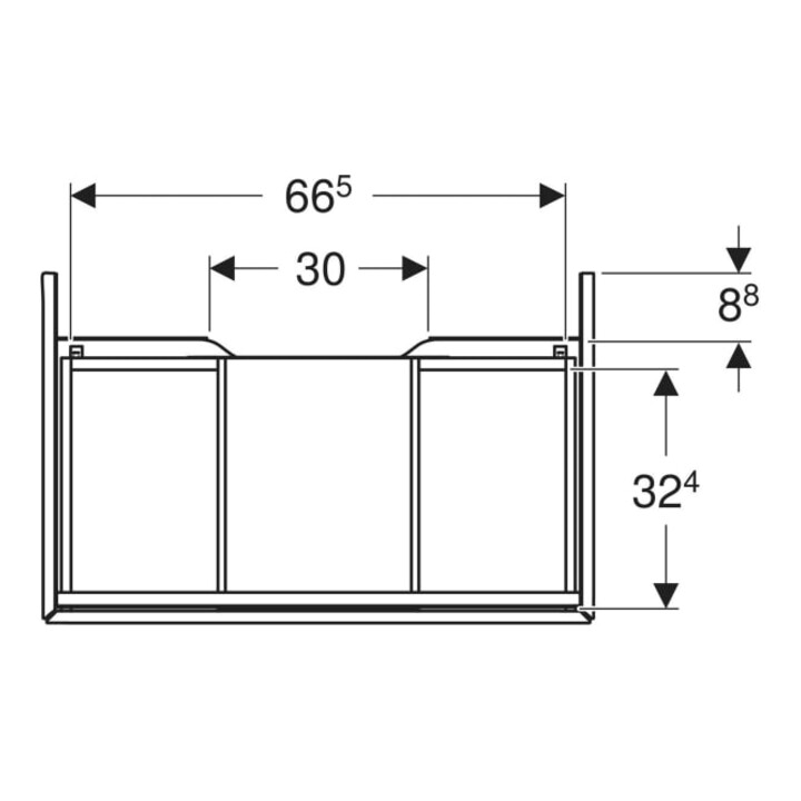 Geberit Waschtischunterschrank One 74x50,4x47cm, greige/lackiert m, 1 Laden