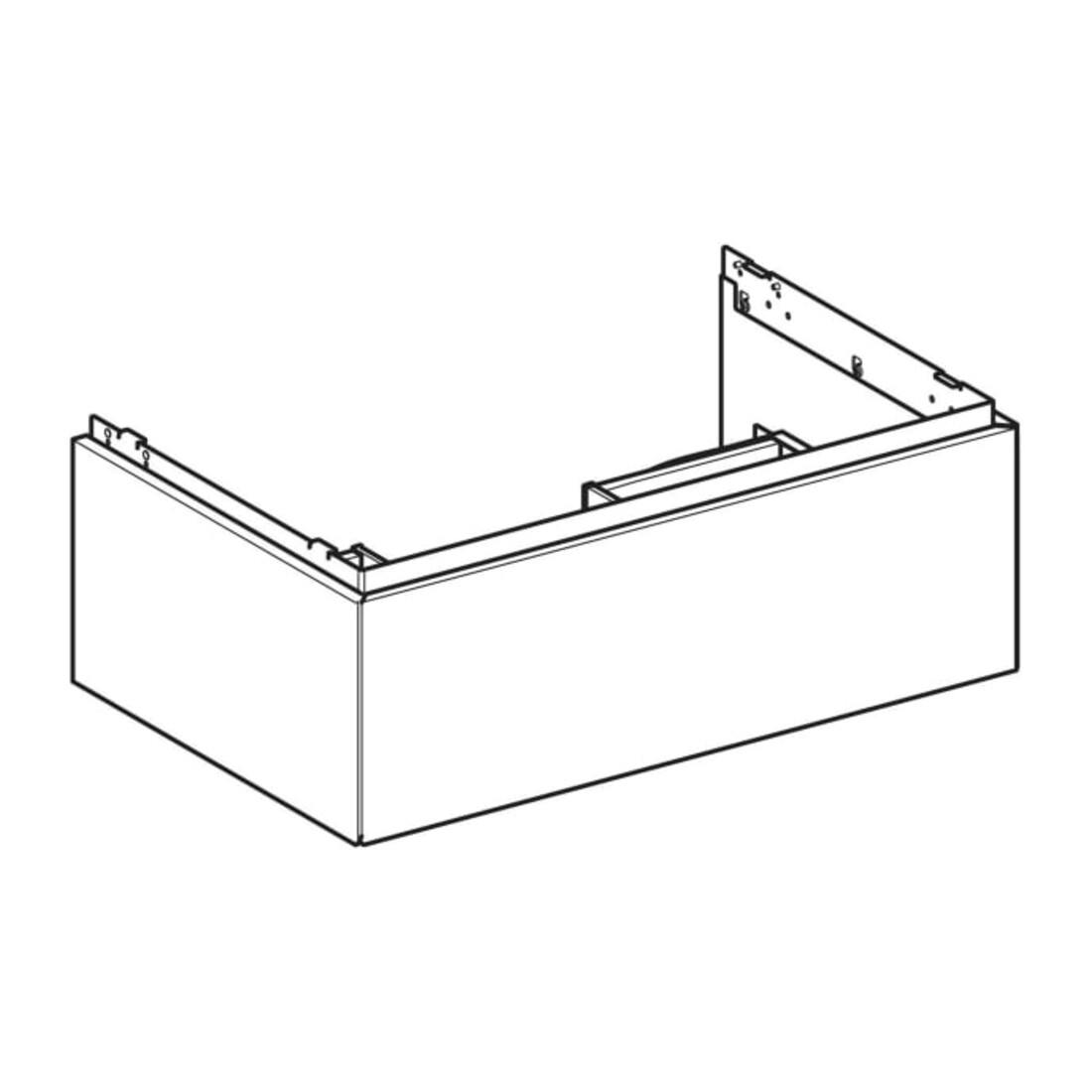 Geberit Waschtischunterschrank One 74x50,4x47cm, greige/lackiert m, 1 Laden