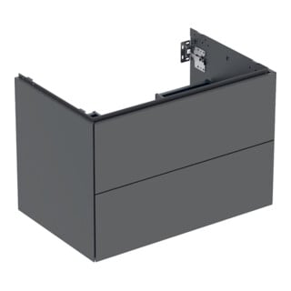 Geberit Waschtischunterschrank One 74x50,4x47cm, lava/lackiert ma, 2 Laden