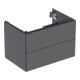 Geberit Waschtischunterschrank One 74x50,4x47cm, lava/lackiert ma, 2 Laden-1