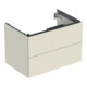 Geberit Waschtischunterschrank One 74x50,4x47cm, sand-grau/l hg, 2 Laden-1
